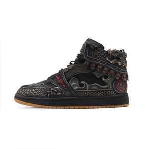 <span class=keywords><strong>Zapatillas</strong></span> de Baloncesto de Lujo para Hombre, Transpirables, con Forro de Malla, Casuales, Versátiles, a la Moda, de Caña Alta, de Cuero, Cómodas y con Suela Gruesa - Product Image 5