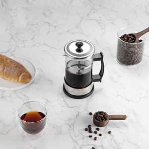 Customieze-cafetera de vidrio resistente al calor de 600ml, máquina de café de Prensa <span class=keywords><strong>Francesa</strong></span> transparente, gran oferta - Product Image 6