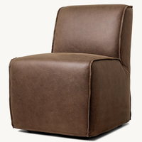 Ensemble de chaises de salle à manger en cuir moderne pour restaurants, hôtels, cafés, salons de thé