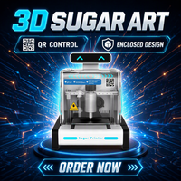 Machine d'impression 3D automatique pour sucre, dispositif d'impression alimentaire pour bonbons à l'isomalt, idéal pour les événements festifs et la décoration de gâteaux de mariage