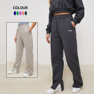 <span class=keywords><strong>Pantalon</strong></span> de jogging lourd personnalisé Offre Spéciale pour femmes taille élastique ample taille haute-décontracté jambe <span class=keywords><strong>large</strong></span> conception hiver plat Harem - Product Image 2