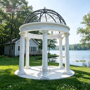 Gazebo de Mármol Estilo Occidental, Pabellón Europeo Tallado a Mano en Piedra Natural para Jardín, Bodas, Decoración de Chateaux y Villas - Product Image 5