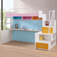 Quincaillerie pour lit escamotable multifonctionnel personnalisé Lit superposé invisible à échelle cachée avec bureau pour la maison loft