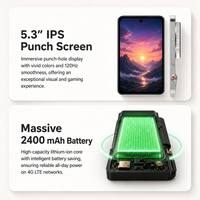 Téléphone mobile Umiio PZ886 4G 5,3 pouces 3 Go de RAM 32 Go de ROM 2400 mAh Smartphone Android 10 Mini 4G Smartphone intelligent