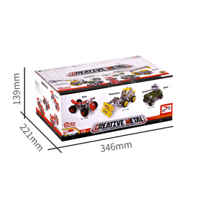 Nuevos Juguetes Metálicos Creativos, Bloques de Construcción de Cuatro Estilos, Juguetes de Coche de Carreras Desmontables <span class=keywords><strong>para</strong></span> Niños - Product Image 6