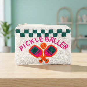 Porte-monnaie brodé à la main avec perles, pochette zippée, mini sac à monnaie pour femmes et filles - Product Image 1