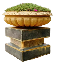 Pot de fleur GRC de haute qualité pour décor de jardin Usine directe en béton garanti Jardinière de fleurs de jardin extérieur