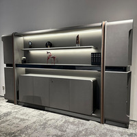 Bureau de direction moderne de style luxueux en bois, bureau de direction haut de gamme avec design modulaire extensible