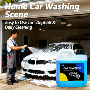 Champú para Autos Multifuncional Ecológico de 1L OEM/OEDM, Color Rosa/Azul, Sin Enjuague, Sin Residuos, Espuma Química Líquida, Espuma de Nieve para Autos - Product Image 3