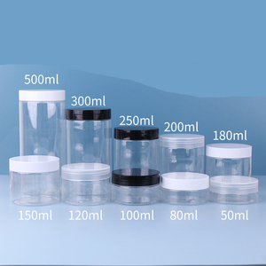 Botellas de Plástico Transparentes de Grado Alimenticio <span class=keywords><strong>con</strong></span> Tapa, Botellas de Plástico para Crema, Color y Logotipo Personalizables - Product Image 1