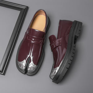 Chaussures Tabi personnalisées pour hommes et femmes, plates, respirantes, style ballerines à enfiler, bottes à bout fendu, mocassins Oxford, automne/hiver, bureau - Product Image 3