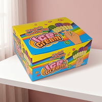IJsjesvormige harde lolly's, tweekleurig ijsdesign, fruit smaak, zoete suiker, bulkverpakking, kinder snoepjes, nieuwigheidssnoep