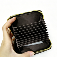 Dompet Kartu Kulit Pria Anti RFID untuk Tempat Kartu Bisnis, Kartu Identitas, Paspor, dan Dompet Perjalanan