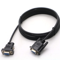 DB9 pin hembra a hembra con cable de extensión hembra DC5521 cable de alimentación