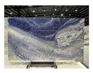 Fantasy Blue Sapphire Luxury Quartzite Slab 3200x1600mm Luxury Kitchen Countertop and Wall Design Polished Waterproof <b>Marble</b> - Product Image 2