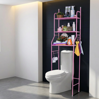 Étagère de rangement multifonctionnelle pour salle de bain, montage sans outils, avec porte-rouleau de papier intégré