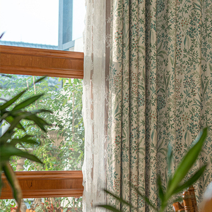 Bán Buôn Sang Trọng Nhà Rèm Cửa Sổ Tùy Chỉnh In Ấn Nước Mỹ Phong Cách Rèm Cửa Cho Phòng Khách - Product Image 1