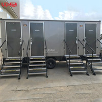 Nouvelle unité de salle de bain mobile d'extérieur, toilettes portables, remorques sanitaires, remorque de douche