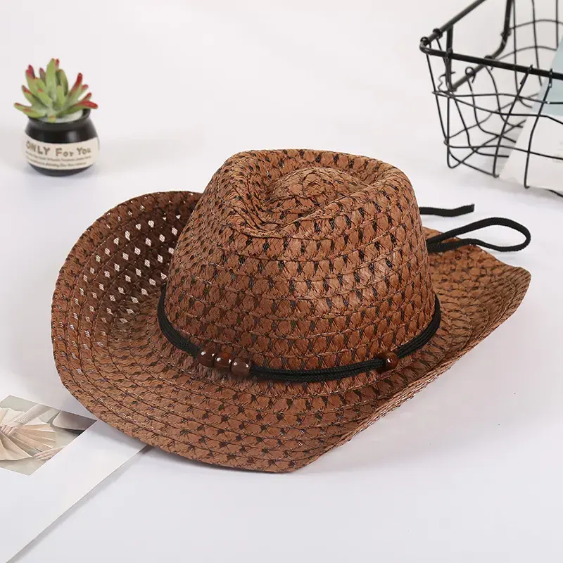 Cheap Paper Hat Makers Wide Small Broad Brim Straw Cowboy Hat For Men And Women