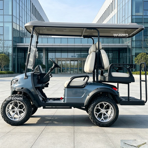 Voiturette de golf électrique tout-terrain à absorption des chocs, 4 places, pneus antidérapants, conduite stable, pour routes extérieures complexes - Product Image 1