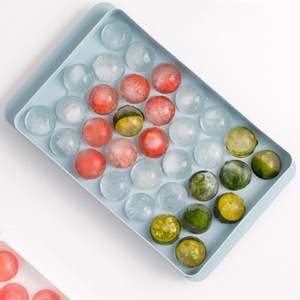 Essenswert-Silikon runde Eiskugel-Herstellungsform Minikreis-Eiswürfelschale mit Deckel Eiskugelherstellungsform Gefrierschrank - Product Image 3