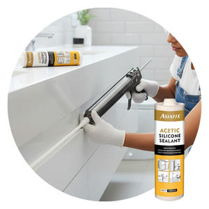 Asiafix Fabricant d'adhésifs GP, mastics pour verre, caoutchouc, silicone, silicone acétique pour cuisine et salle de bain - Product Image 3