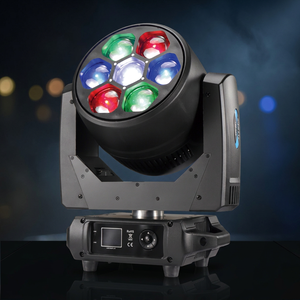 Projecteur de scène LED RGBW 4-en-1 à tête mobile 7x40W, faisceau couleur, wash, zoom, éclairage DJ pour bars, clubs et événements - Product Image 5
