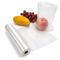 HDPE verpakkingszakken op rol, food grade, transparante plastic zakken voor het bewaren van fruit en groenten