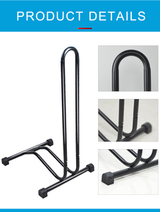Support de stationnement pour vélo en acier stable en forme de L, support de rangement portable pour vélo de montagne et de route, garage et exposition en magasin - Product Image 4