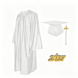 Ensemble de robes de cérémonie de remise des diplômes en tricot brillant et confortable avec gland pour les diplômés du collège et du lycée, automne/hiver - Product Image 1