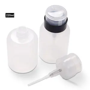 批发透明塑料空压瓶指甲清洁剂塑料瓶泵指甲泵卸妆瓶