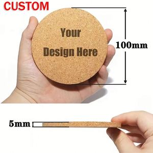 Manteles Individuales Personalizados Antideslizantes de Corcho de 2 mm de Grosor, Posavasos Redondos DIY - Product Image 2