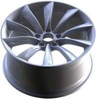 Roues flottantes concaves Kipardo Jantes 18 pouces 5x114.3 8.5J Wide ET35 Jantes concaves à revêtement noir pour jantes Tesla Model 3