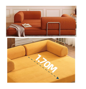 طقم كنبات فاخر من قماش ناعم - أثاث منزلي، أرائك فخمة مصممة لغرفة المعيشة، كنبة عصرية مضغوطة بتفريغ الهواء - Product Image 3