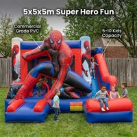 Château gonflable Spiderman Ceyu pour enfants, de qualité commerciale, pour l'intérieur et l'extérieur, avec toboggan, en PVC, pour sauter