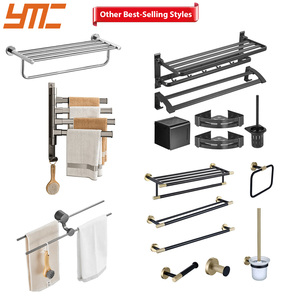 Vendita calda portasciugamani da <span class=keywords><strong>bagno</strong></span> a parete in <span class=keywords><strong>acciaio</strong></span> inossidabile 304 con ganci - Product Image 6