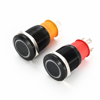 Bouton poussoir électronique en aluminium à tête plate ronde de 19 mm, 20A, interrupteur tactile