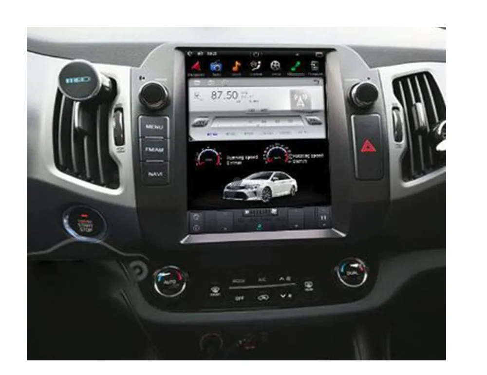 10.4 인치 스크린 자동차 플레이어 KIA SPORTAGE R 2011-2016 안드로이드 8.1 시스템 PX6 6 코어 RAM4 + 32G 스테레오 오디오 라디오