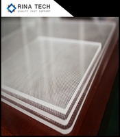 Panneau de guidage de lumière (LGP) en feuille d'acrylique PMMA avec points laser, type IPS, transparent, découpe CNC pour l'éclairage domestique et extérieur