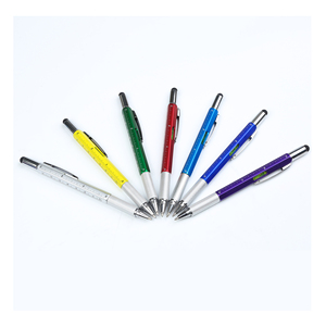Appliances 6 in 1 <b>Pen</b> Multi Functional Tool Plastic Cheap Ballpoint <b>Pen</b> with Print Logo Stylus Ruler Level Screwdrivers - Product Image 1