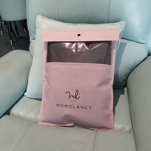 Sacs à boutons non tissés personnalisés avec fenêtre transparente, pochettes d'emballage pour vêtements, sacs de rangement pour vêtements avec bouton pression - Product Image 2