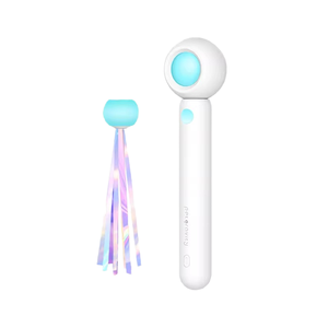 Jouet pour chat moderne, amusant et interactif, écologique, en ABS et PP coloré, extensible, avec pampille et plume - Product Image 2