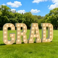 Lettres LED 3D personnalisées, multicolores, en acier inoxydable, pour montage mural intérieur, IP54, étanches, commande par bouton poussoir manuel, AC