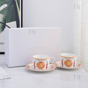 Ensemble de tasses à café et soucoupes en porcelaine de style européen, céramique moderne de luxe, pour le thé de l'après-midi, le bureau, l'eau, la maison, vente en gros, cadeau - Product Image 5