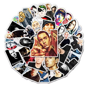 50 Pezzi di Adesivi Graffiti del Famoso Rapper <span class=keywords><strong>Eminem</strong></span> per Laptop, Skateboard, Bottiglie, Impermeabili, Stile Hip Hop - Product Image 2