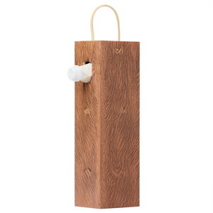 Caja de Madera Texturizada para una Sola Botella de Vino, Impresión de Logotipo Personalizado, Reciclable - Product Image 1