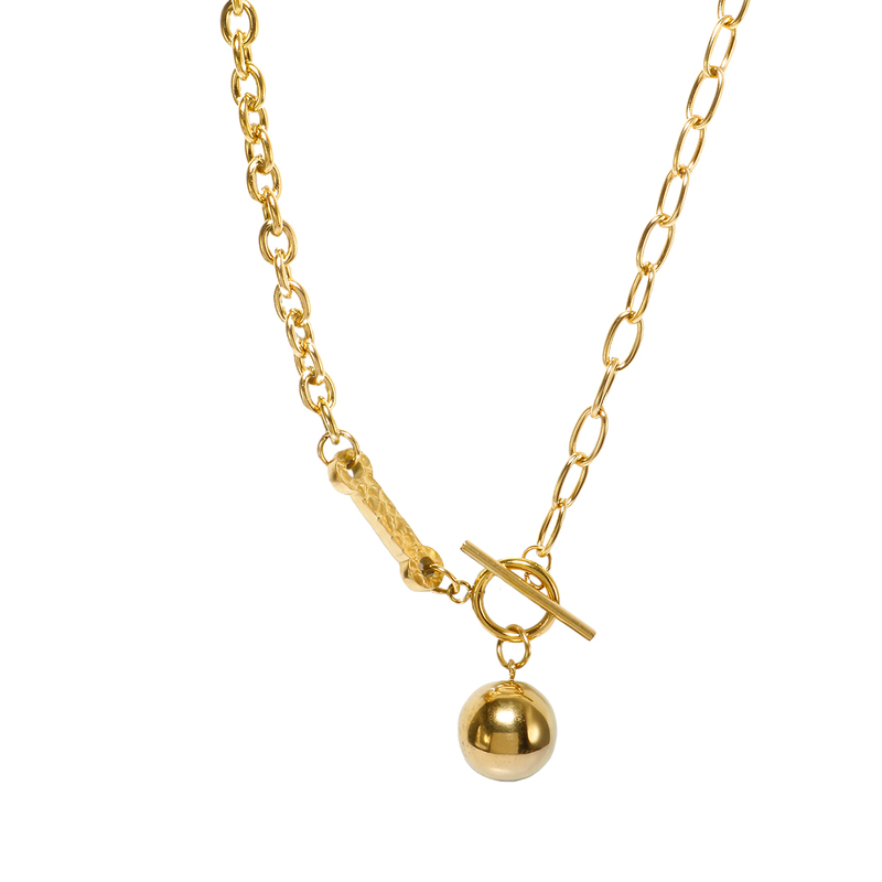 Luxury Jewelry Opal Bead Necklace Gold