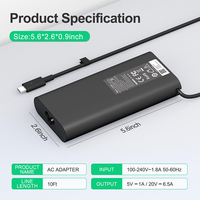 Adaptateur USB-C PD de remplacement HA130PM170 130W pour Dell Latitude 5411 5421 5511 5520 5521 Precision 3551 20V 6.5A Chargeur Dell