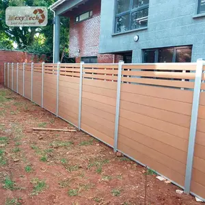 中国制造商铝桩木塑复合 wpc 花园围栏