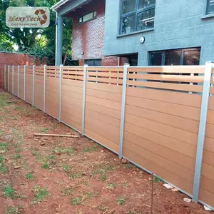 Chinese manufacturer aluminum post wood plastic composite wpc garden fence